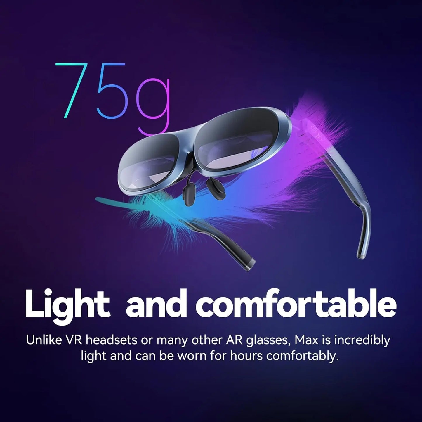 Rokid AR Joy Pack AR Glasses, Smart Glasses Max with Station, 360" Micro-OLED Display, Google Play, Media Streaming