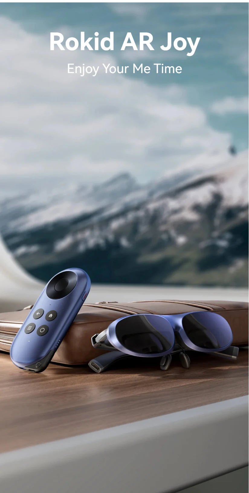 Rokid AR Joy Pack AR Glasses, Smart Glasses Max with Station, 360" Micro-OLED Display, Google Play, Media Streaming