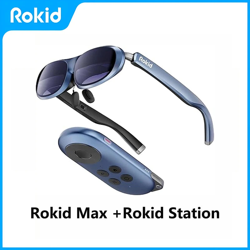 Rokid AR Joy Pack AR Glasses, Smart Glasses Max with Station, 360" Micro-OLED Display, Google Play, Media Streaming